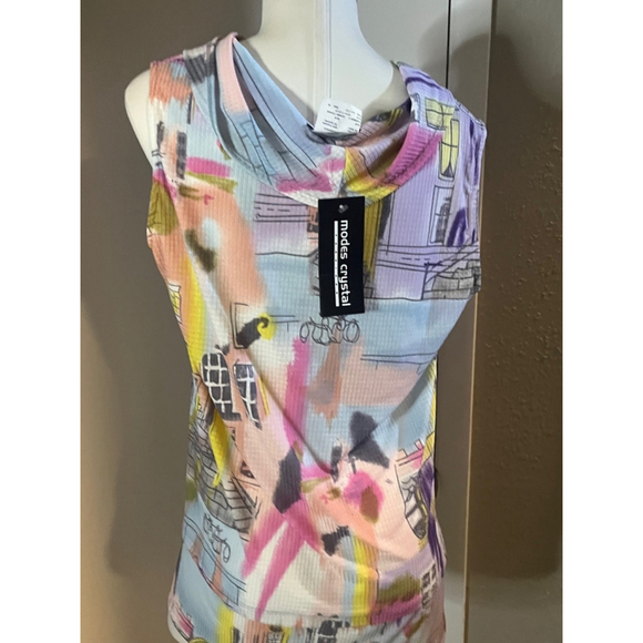 nwt womens dressy cowl neck tee blouse by modes crystal size small through xl - Picture 9 of 14